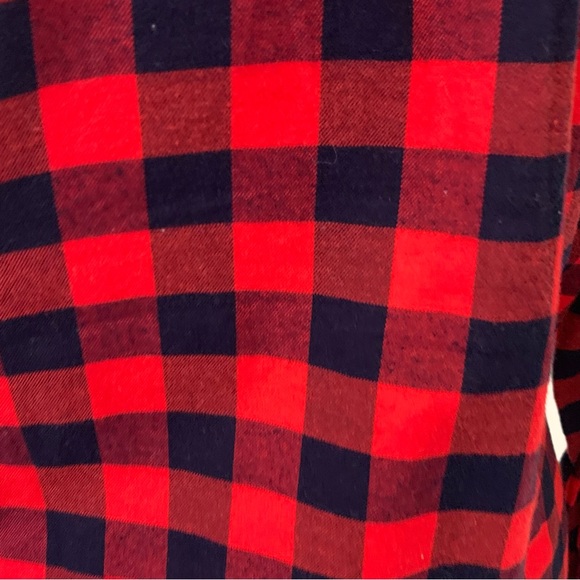 J. CREW Red Buffalo Plaid Flannel Shirt Large Long Sleeve - Picture 9 of 13